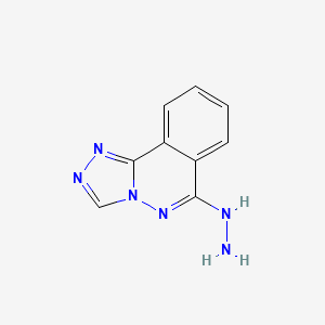 molecular formula C9H8N6 B3049677 6-肼基[1,2,4]三唑并[3,4-a]酞嗪 CAS No. 21517-30-6