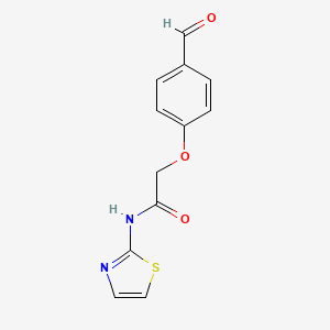 molecular formula C12H10N2O3S B3049687 2-(4-formylphenoxy)-N-(1,3-thiazol-2-yl)acetamide CAS No. 215503-93-8