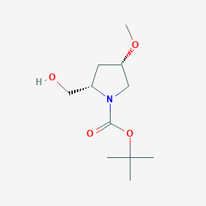 molecular formula C11H21NO4 B3049698 tert-Butyl (2S,4S)-2-(hydroxymethyl)-4-methoxypyrrolidine-1-carboxylate CAS No. 215918-39-1