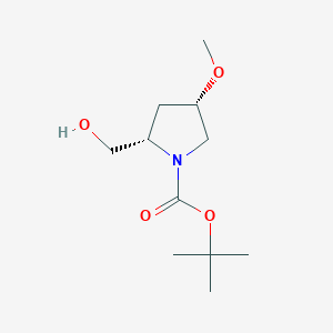 molecular formula C11H21NO4 B3049698 叔丁基 (2S,4S)-2-(羟甲基)-4-甲氧基吡咯烷-1-羧酸酯 CAS No. 215918-39-1