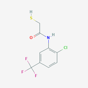 molecular formula C9H7ClF3NOS B3049720 N-[2-chloro-5-(trifluoromethyl)phenyl]-2-sulfanylacetamide CAS No. 217317-33-4