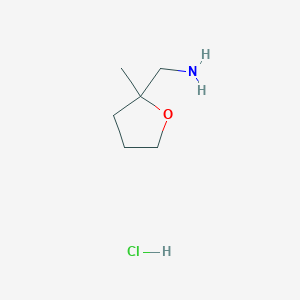 molecular formula C6H14ClNO B3049725 1-(2-Methyloxolan-2-yl)methanamine hydrochloride CAS No. 2173991-67-6