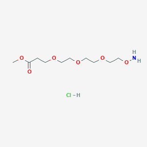 molecular formula C10H22ClNO6 B3049731 Methyl 3-(2-{2-[2-(aminooxy)ethoxy]ethoxy}ethoxy)propanoate hydrochloride CAS No. 2173992-41-9