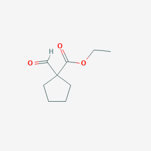 molecular formula C9H14O3 B3049735 Ethyl 1-formylcyclopentane-1-carboxylate CAS No. 21744-91-2