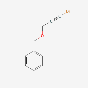 molecular formula C10H9BrO B3049750 Benzene, [[(3-bromo-2-propynyl)oxy]methyl]- CAS No. 218431-34-6