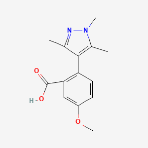 5-methoxy-2-(1,3,5-trimethyl-1H-pyrazol-4-yl)benzoic acid