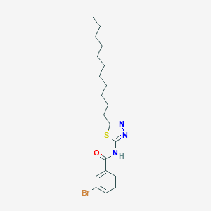 molecular formula C20H28BrN3OS B304976 3-bromo-N-(5-undecyl-1,3,4-thiadiazol-2-yl)benzamide 
