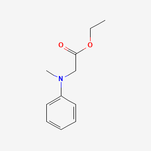 molecular formula C11H15NO2 B3049765 (Methyl-phenyl-amino)-acetic acid ethyl ester CAS No. 21911-74-0