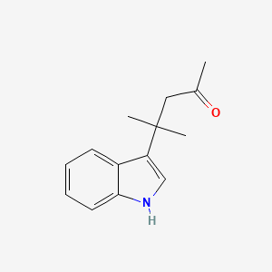 molecular formula C14H17NO B3049777 2-Pentanone, 4-(1H-indol-3-yl)-4-methyl- CAS No. 21973-02-4