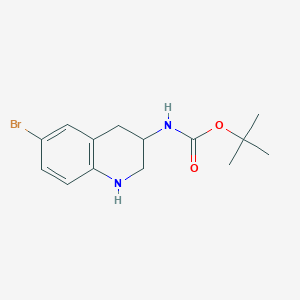 molecular formula C14H19BrN2O2 B3049782 tert-Butyl (6-bromo-1,2,3,4-tetrahydroquinolin-3-yl)carbamate CAS No. 219862-16-5