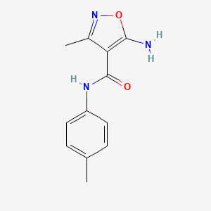 molecular formula C12H13N3O2 B3049784 5-amino-3-methyl-N-(4-methylphenyl)-1,2-oxazole-4-carboxamide CAS No. 219938-19-9