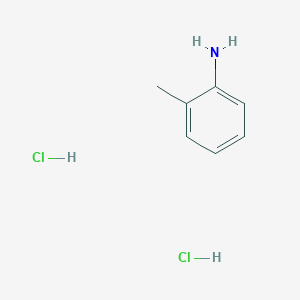 molecular formula C7H11Cl2N B3049785 Benzenamine, 2-methyl-, hydrochloride (1:2) CAS No. 22006-17-3
