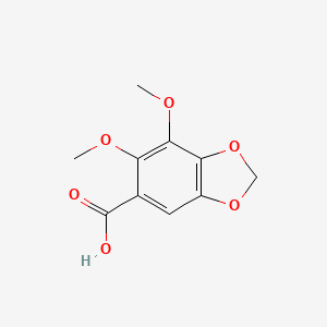 molecular formula C10H10O6 B3049792 6,7-Dimethoxy-1,3-benzodioxole-5-carboxylic acid CAS No. 22027-56-1