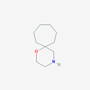 molecular formula C10H19NO B3049793 1-Oxa-4-azaspiro[5.6]dodecane CAS No. 220291-94-1