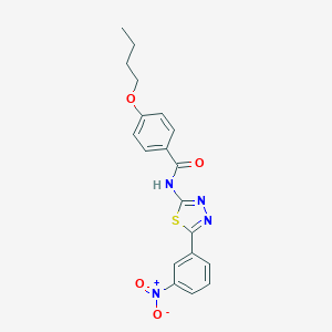 molecular formula C19H18N4O4S B304981 4-butoxy-N-[5-(3-nitrophenyl)-1,3,4-thiadiazol-2-yl]benzamide 