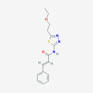 molecular formula C15H17N3O2S B304983 N-[5-(2-ethoxyethyl)-1,3,4-thiadiazol-2-yl]-3-phenylacrylamide 