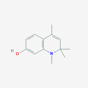 molecular formula C13H17NO B3049837 7-Quinolinol, 1,2-dihydro-1,2,2,4-tetramethyl- CAS No. 222159-69-5