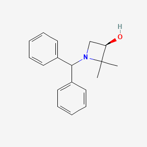 molecular formula C18H21NO B3049849 (3R)-1-benzhydryl-2,2-dimethyl-azetidin-3-ol CAS No. 2227199-05-3