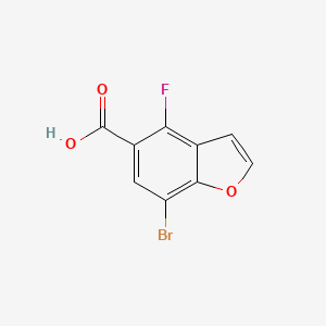 molecular formula C9H4BrFO3 B3049852 7-Bromo-4-fluoro-1-benzofuran-5-carboxylic acid CAS No. 2227206-54-2