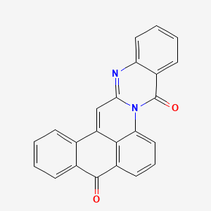 molecular formula C23H12N2O2 B3049859 Naphtho[1',2',3':4,5]quino[2,1-b]quinazoline-5,10-dione CAS No. 22281-18-1