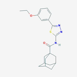 molecular formula C21H25N3O2S B304986 N-[5-(3-ethoxyphenyl)-1,3,4-thiadiazol-2-yl]adamantane-1-carboxamide 