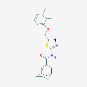 molecular formula C22H27N3O2S B304988 N-{5-[(2,3-dimethylphenoxy)methyl]-1,3,4-thiadiazol-2-yl}-1-adamantanecarboxamide 