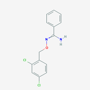 molecular formula C14H12Cl2N2O B304989 N'-[(2,4-dichlorophenyl)methoxy]benzenecarboximidamide 