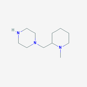 molecular formula C11H23N3 B3049894 1-[(1-Methylpiperidin-2-yl)methyl]piperazine CAS No. 224309-63-1