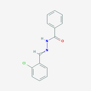 molecular formula C14H11ClN2O B3049903 N-[(2-Chlorophenyl)methylidene]benzenecarbohydrazonic acid CAS No. 22454-53-1