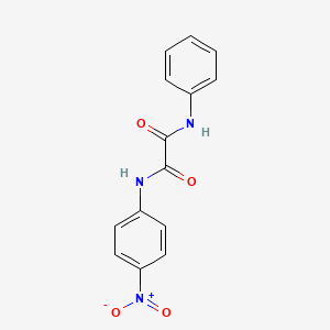 molecular formula C14H11N3O4 B3049913 N~1~-(4-Nitrophenyl)-N~2~-phenylethanediamide CAS No. 22486-74-4
