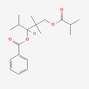 molecular formula C19H28O4 B3049918 3-(Benzoyloxy)-2,2,4-trimethylpentyl isobutyrate CAS No. 22527-63-5
