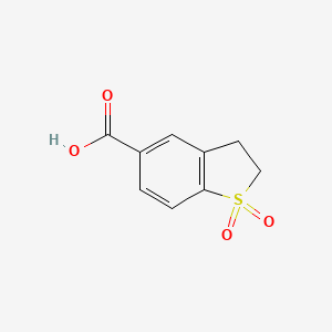 molecular formula C9H8O4S B3049936 1,1-Dioxo-2,3-dihydro-1lambda6-benzothiophene-5-carboxylic acid CAS No. 226259-48-9