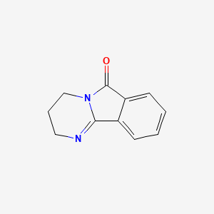 molecular formula C11H10N2O B3049940 嘧啶并[2,1-a]异吲哚-6(2H)-酮，3,4-二氢- CAS No. 22641-00-5
