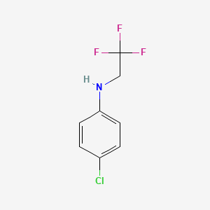 molecular formula C8H7ClF3N B3049960 4-氯-N-(2,2,2-三氟乙基)苯胺 CAS No. 22753-82-8