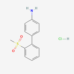 molecular formula C13H14ClNO2S B3049972 2'-(Methylsulfonyl)-[1,1'-biphenyl]-4-amine hydrochloride CAS No. 228259-77-6