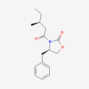molecular formula C16H21NO3 B3049973 (3S,4R)-4-Benzyl-3-(3-methylpentanoyl)-oxazolidin-2-one CAS No. 228267-64-9