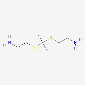 molecular formula C7H18N2S2 B3049985 Ethylamine, 2,2'-isopropylidenedithiobis- CAS No. 22907-30-8