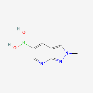 molecular formula C7H8BN3O2 B3050016 2-Methyl-2H-pyrazolo[3,4-B]pyridine-5-boronic acid CAS No. 2304634-03-3