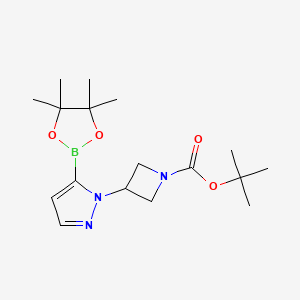 molecular formula C17H28BN3O4 B3050018 tert-butyl 3-(5-(4,4,5,5-tetramethyl-1,3,2-dioxaborolan-2-yl)-1H-pyrazol-1-yl)azetidine-1-carboxylate CAS No. 2304634-91-9