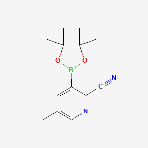molecular formula C13H17BN2O2 B3050019 5-Methyl-3-(tetramethyl-1,3,2-dioxaborolan-2-yl)pyridine-2-carbonitrile CAS No. 2304634-94-2
