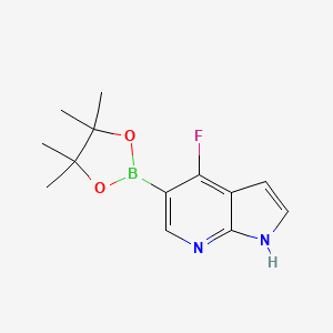 molecular formula C13H16BFN2O2 B3050020 4-fluoro-5-(tetramethyl-1,3,2-dioxaborolan-2-yl)-1H-pyrrolo[2,3-b]pyridine CAS No. 2304635-17-2