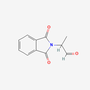 molecular formula C11H9NO3 B3050025 邻苯二甲酰亚胺，N-(1-甲酰乙基)- CAS No. 23101-87-3
