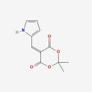 molecular formula C11H11NO4 B3050026 2,2-dimethyl-5-(1H-pyrrol-2-ylmethylidene)-1,3-dioxane-4,6-dione CAS No. 23111-03-7