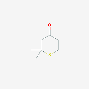 molecular formula C7H12OS B3050043 2,2-Dimethyltetrahydro-4h-thiopyran-4-one CAS No. 2323-13-9