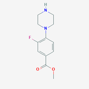 Methyl 3-fluoro-4-(piperazin-1-yl)benzoate
