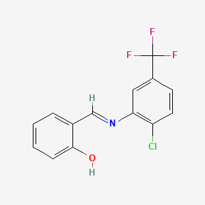 molecular formula C14H9ClF3NO B3050061 alpha-(2-Chloro-5-(trifluoromethyl)phenylimino)-O-cresol CAS No. 2344-29-8