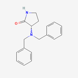 molecular formula C18H20N2O B3050081 (S)-3-(Dibenzylamino)pyrrolidin-2-one CAS No. 235425-03-3