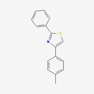 molecular formula C16H13NS B3050093 4-(4-Methylphenyl)-2-phenyl-1,3-thiazole CAS No. 2362-58-5