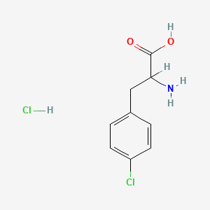 molecular formula C9H11Cl2NO2 B3050096 Phenylalanine, 4-chloro-, hydrochloride CAS No. 23633-07-0