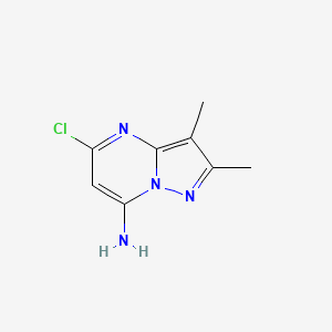 molecular formula C8H9ClN4 B3050105 5-Chloro-2,3-dimethylpyrazolo[1,5-a]pyrimidin-7-amine CAS No. 2369-79-1